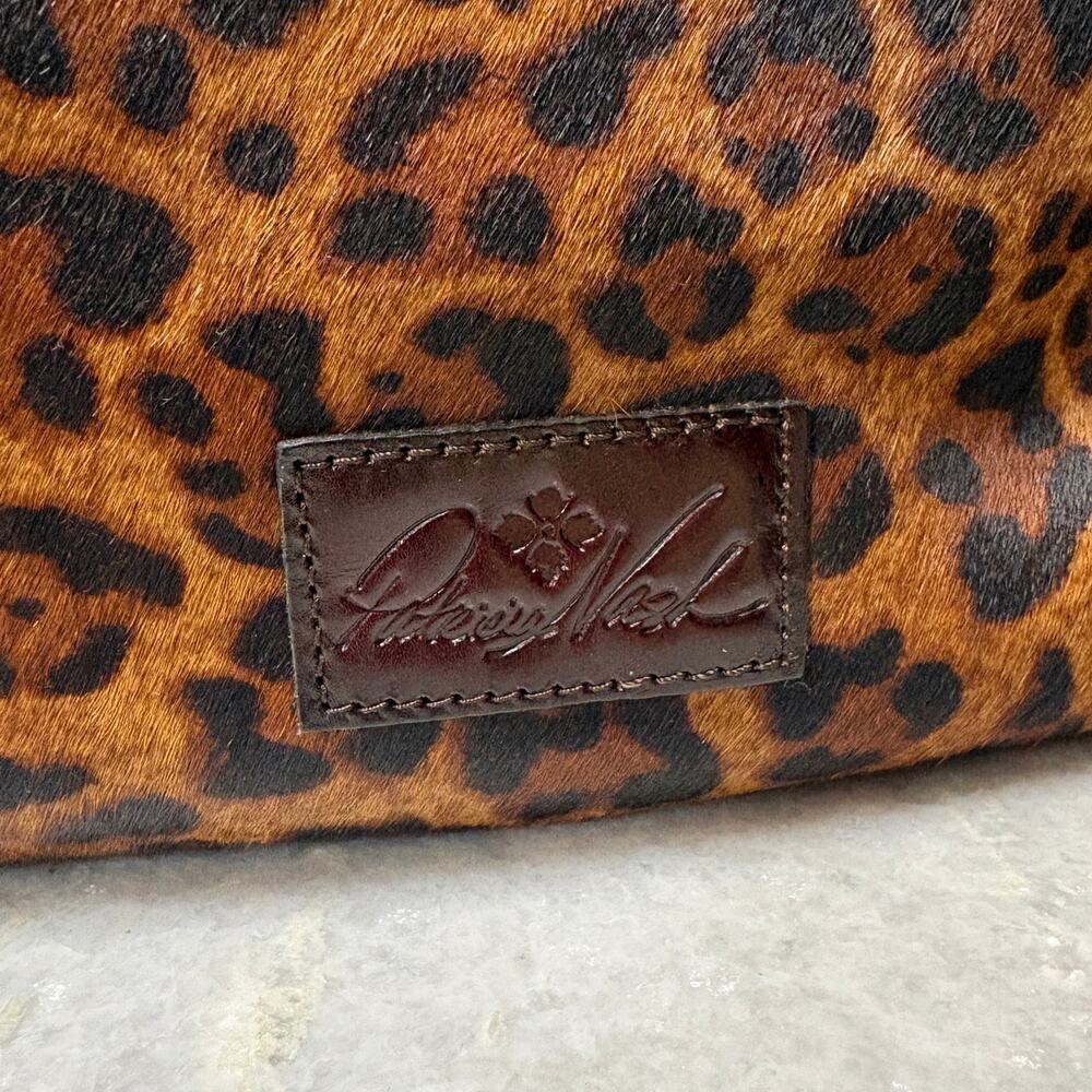 NWT Patricia Nash Leopard Calf hair large tote - Picture 3 of 11